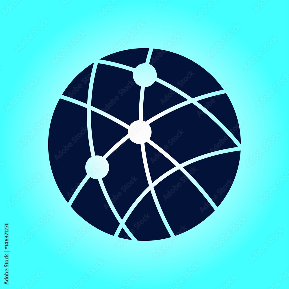 Global technology or social network icon sign symbol. Global technology or social network icon sign symbol.