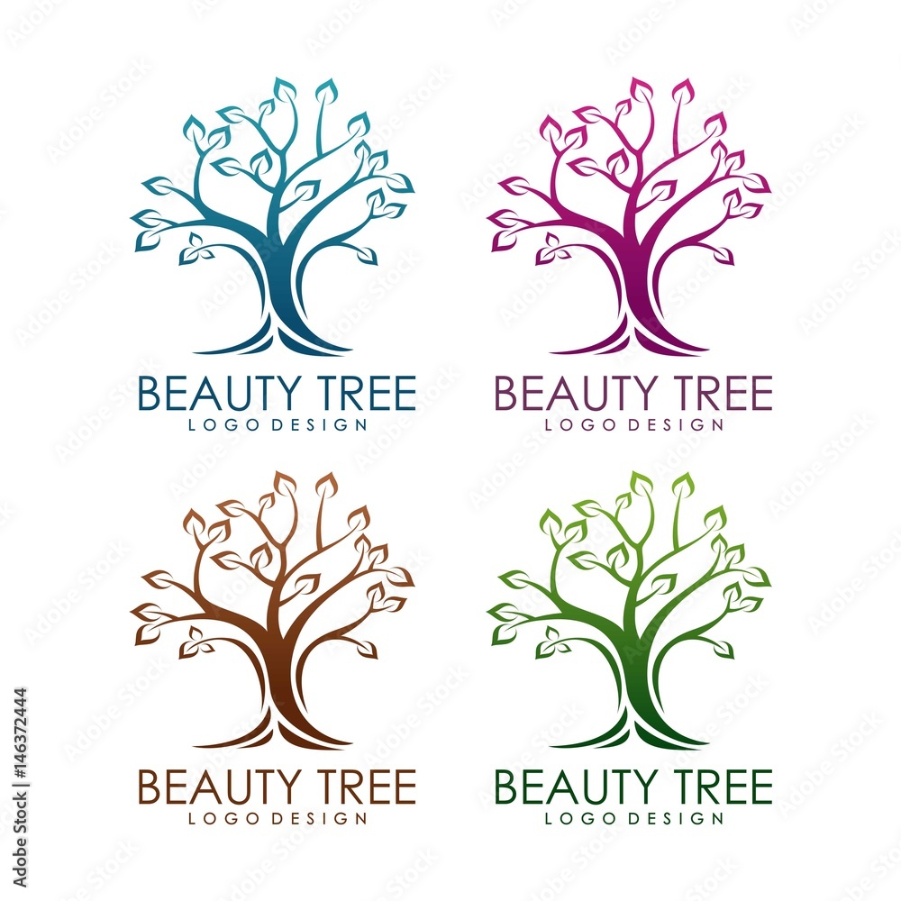 Obraz premium Tree Logo Design Template