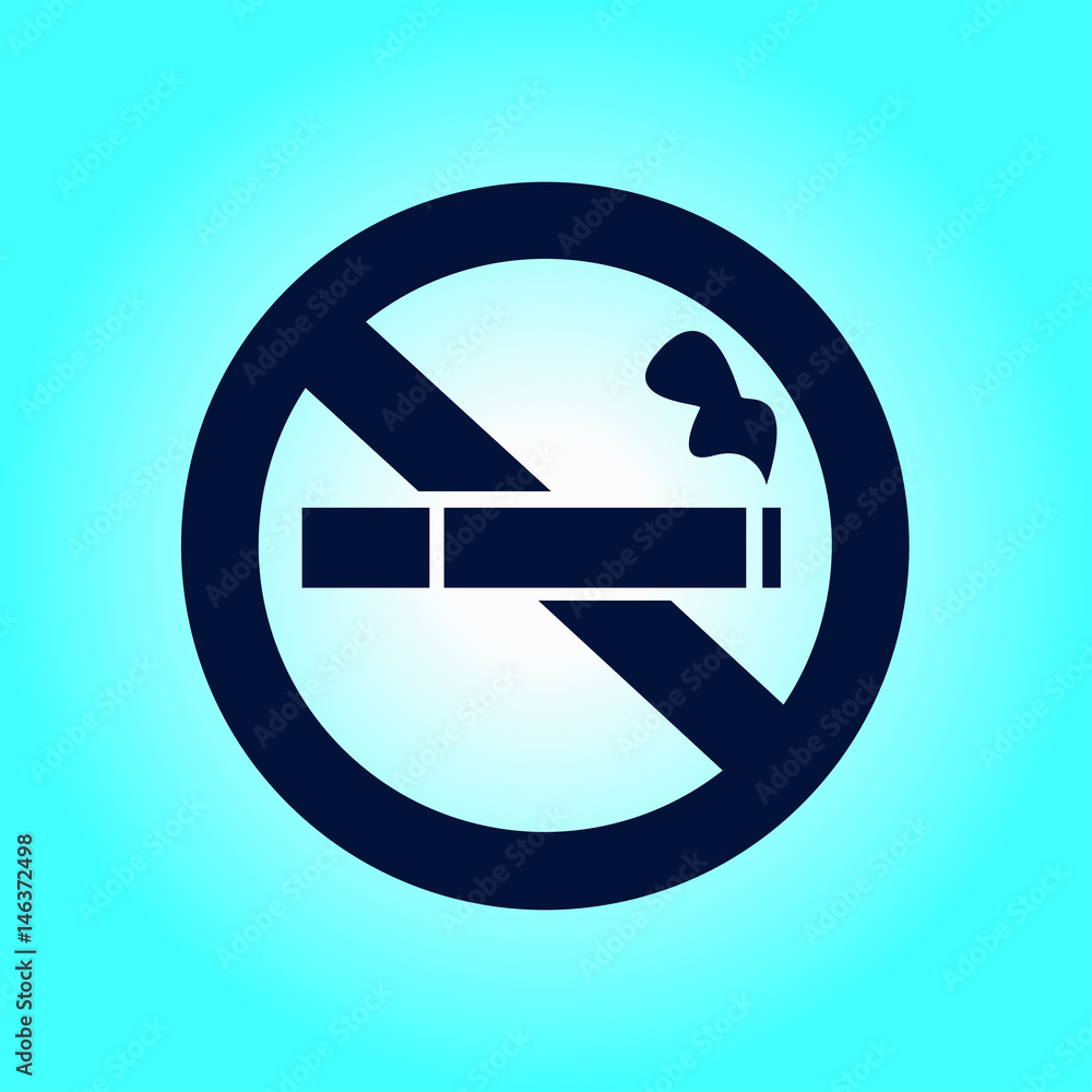 No smoke icon. Stop smoking symbol. Vector illustration. Filter-tipped cigarette. Icon for public places. No smoke icon. Stop smoking symbol. Vector illustration. Filter-tipped cigarette. Icon for public places.