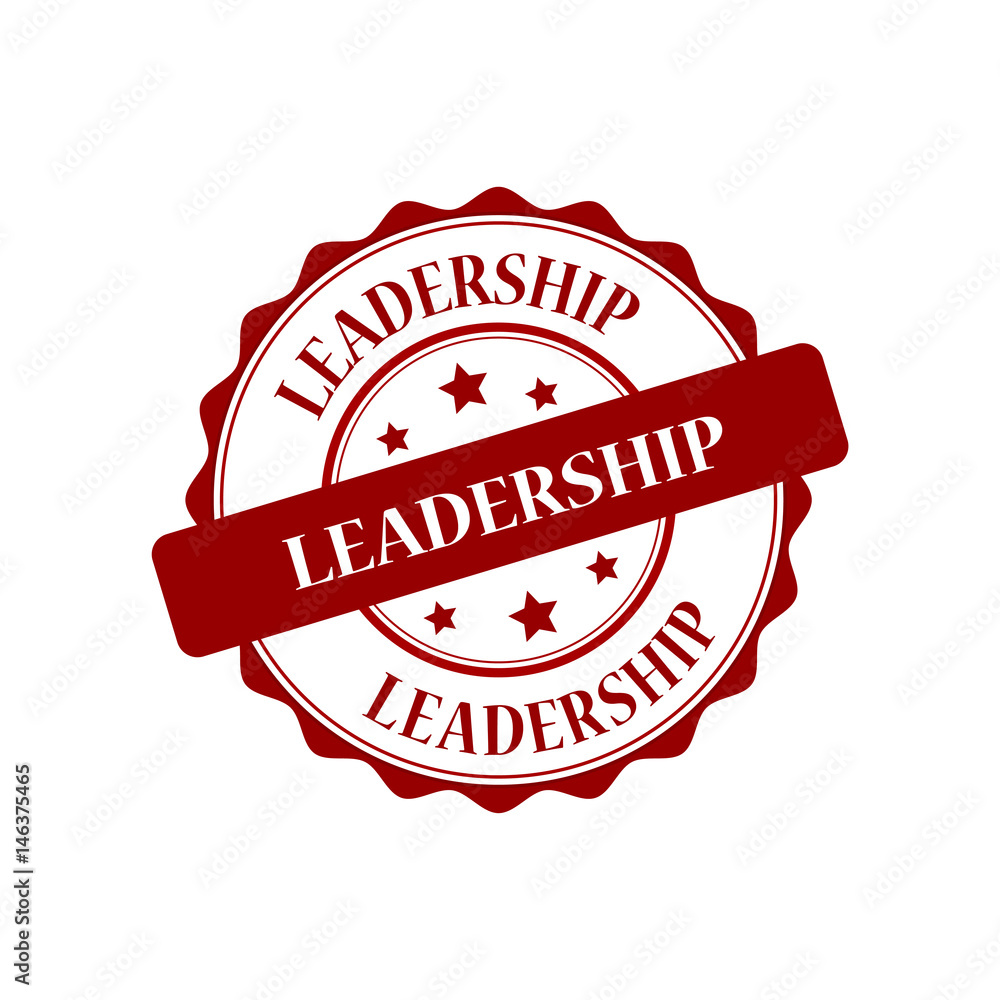 Obraz premium Leadership red stamp illustration