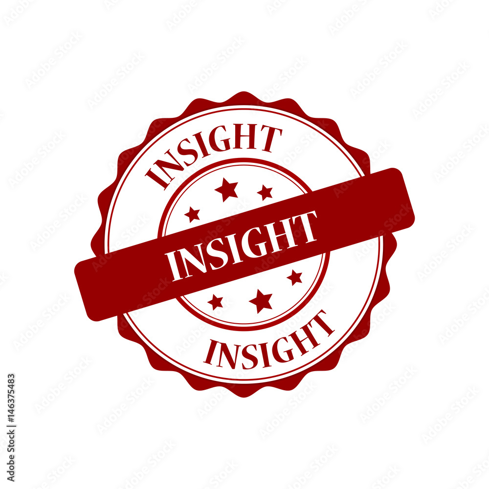 Obraz premium Insight red stamp illustration