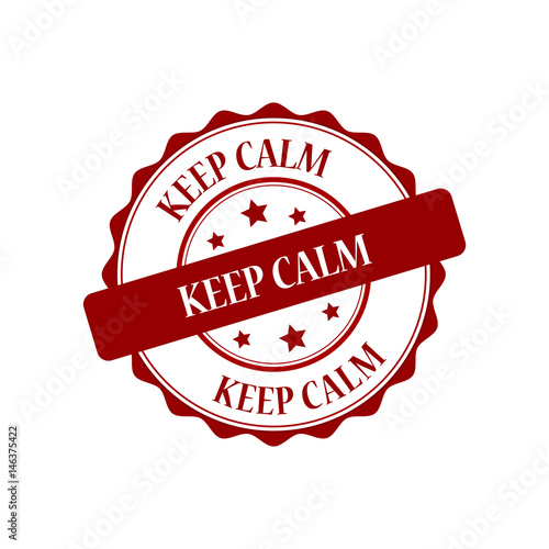 Keep calm red stamp illustration