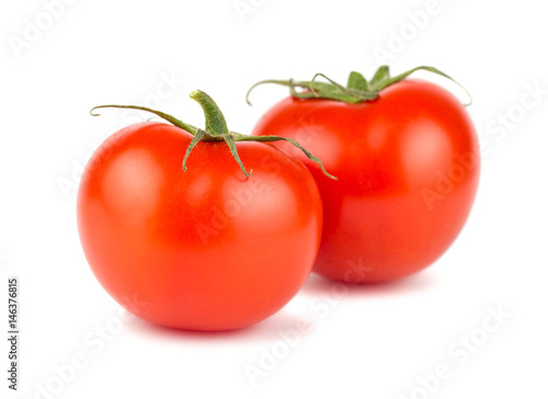Pair of ripe red tomato