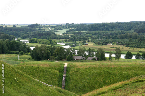 view of Kernave, formal ancient capital of Lithuania photo