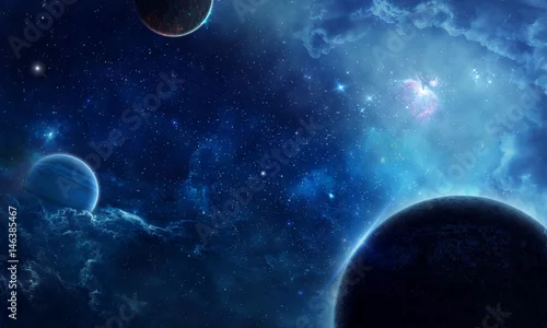 Obraz Planety i przestrzeń kosmiczna