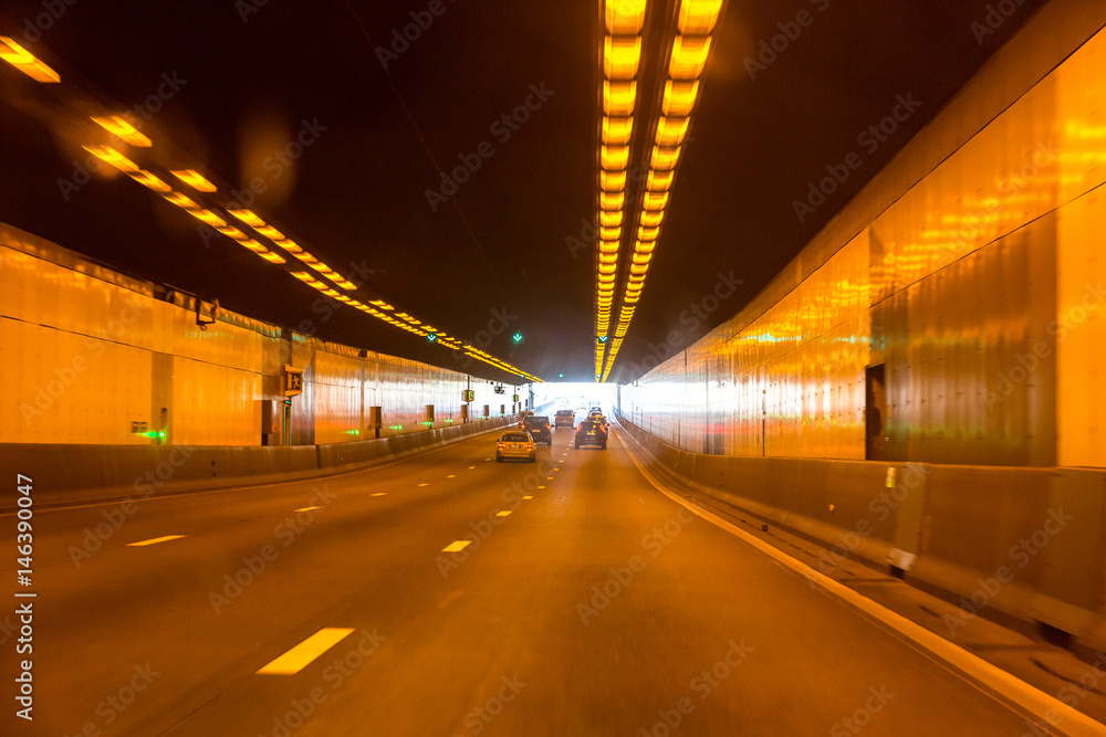 Tunnel on the autobahn roads of Germany. Tunnel on the autobahn roads of Germany.