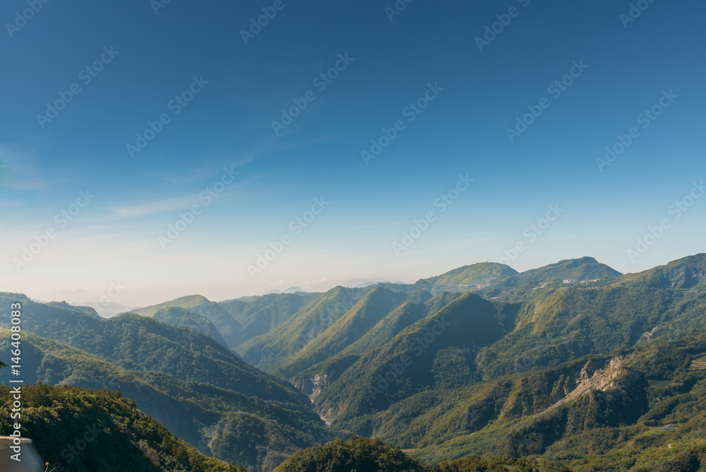 Beautiful misty mountain ridge Beautiful misty mountain ridge