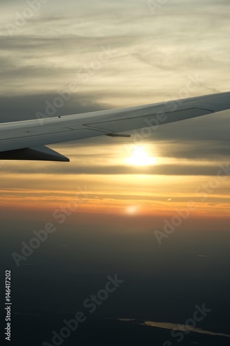 Sunset view from the plane