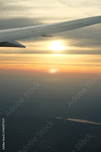 Sunset view from the plane