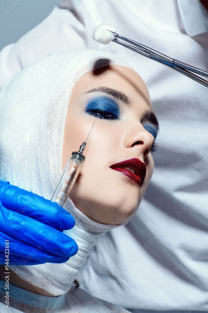 Naklejka premium face beauty surgery