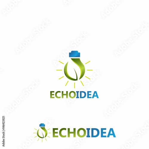 Leaf Lamp Logo Template