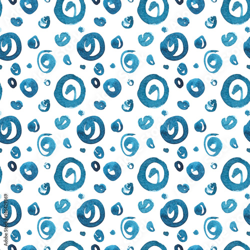 Hand drawn watercolor seamless pattern background. Isolated on white background.