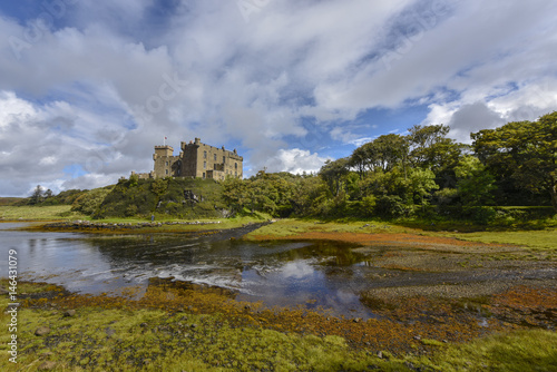 Dunvegan Castle in Scotland  typical scottish castle  Isle of Skye  Scotland  Inner Hebrides  Scotland  Great Britain