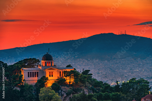 Night scenes of National Observatory at Athens