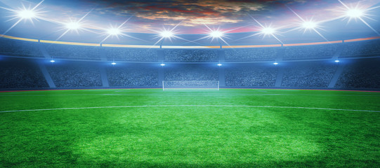  soccer stadium with the bright lights