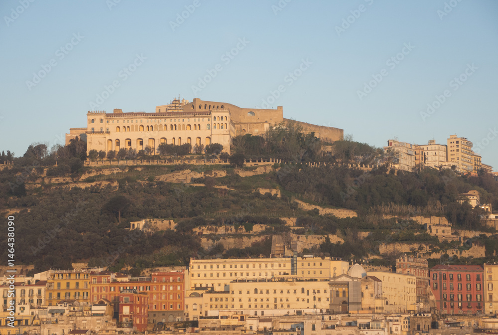 Napoli, Italy. Wonderful landscape on Sant Elmo castle, Vomero and Spanish districts