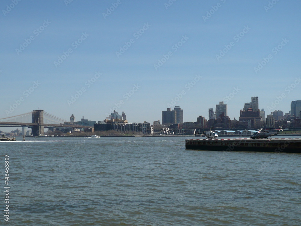 View at Brooklyn Bridge from heliport
