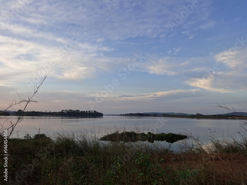 Late afternoon on the lake. Rio Tocantins in the Amazon region in the city of Tucuru    Par    Brazil.