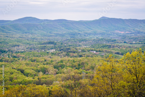 Spring view of the Blue Ridge Mountains from the Blue Ridge Parkway in Virginia.