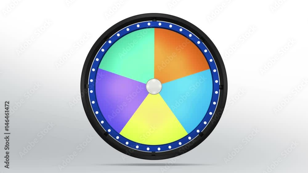 black fortune wheel of 5 area blue 4K black fortune wheel of 5 area blue 4K