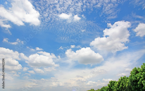 bright blue sky