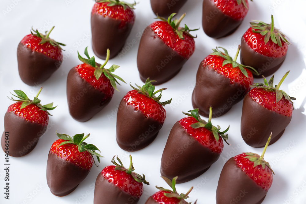 Chocolate covered strawberries. Chocolate covered strawberries.
