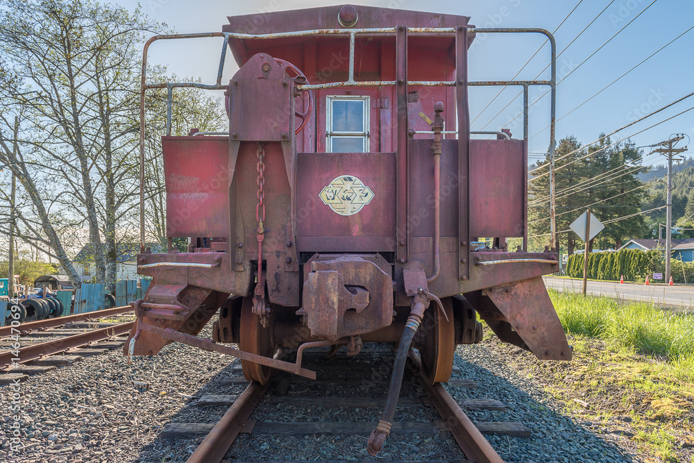 Fototapeta premium Old red caboose