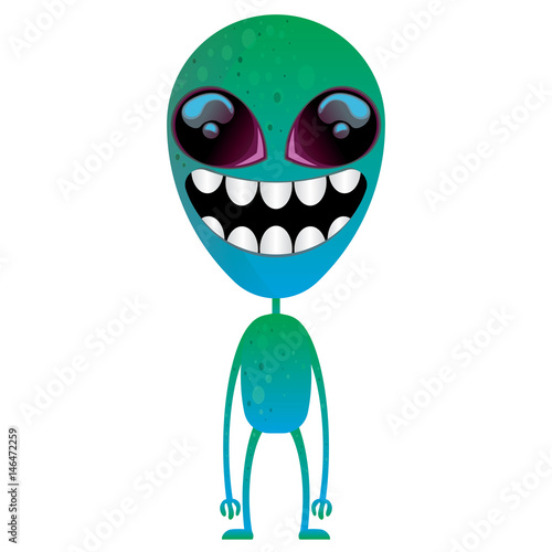 alien vector illustration isolated on white