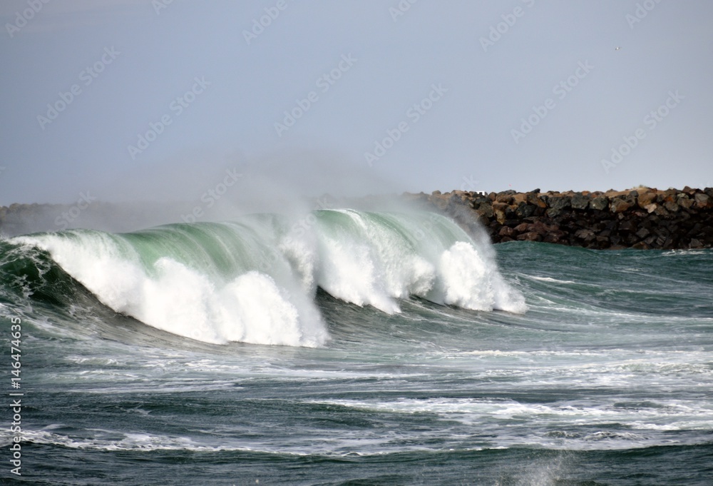 Fototapeta premium Breaking Wave in Coos Bay
