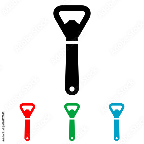 Icono plano abrebotellas varios colores