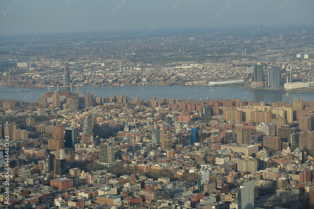 View at Manhattan midtown from One World Trade Center