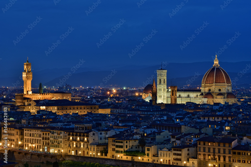 Blick auf Florenz mit Dom und Palazzo Vecchio