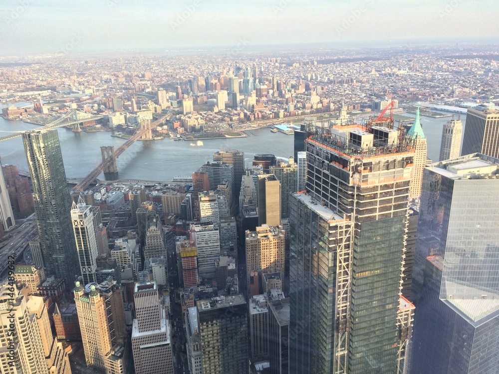 Fototapeta premium View at Manhattan Downtown from One