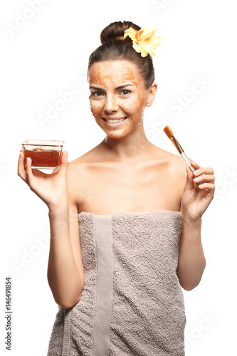 Beautiful young woman with ...