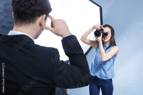 Model posing for profession...