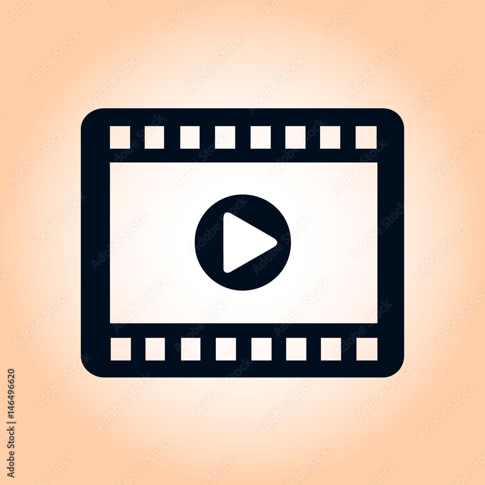 Video icon. Flat design style. Movie premiere. Live video Calendar. Video icon. Flat design style. Movie premiere. Live video Calendar.