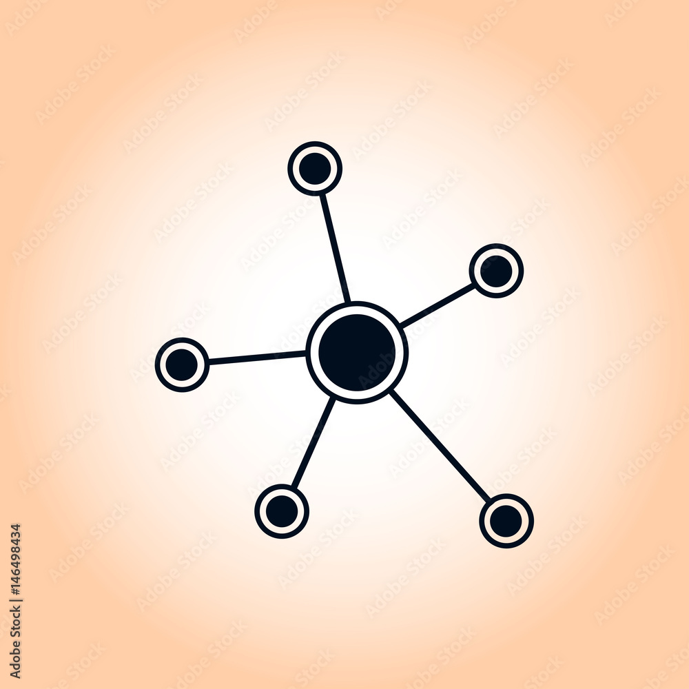 Social network single icon. Global technology. The network of social connections in the business. Social network single icon. Global technology. The network of social connections in the business.