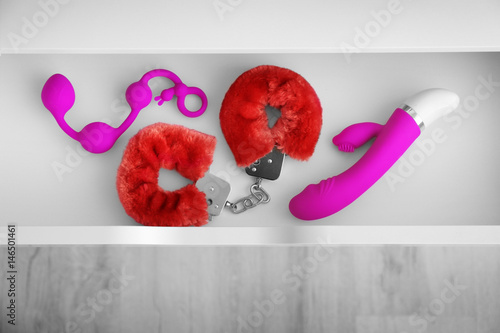 Fotografie Sex toys in drawer