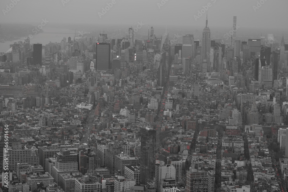 Manhattan in black and white