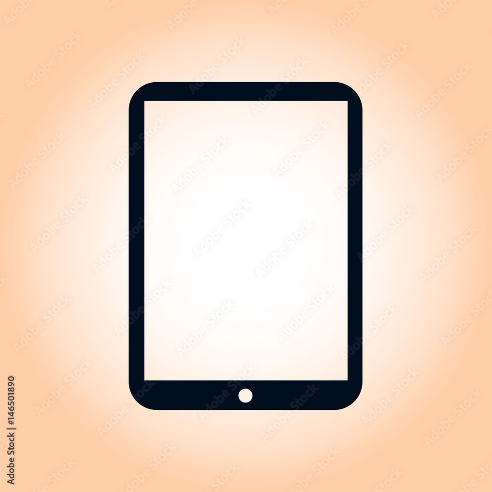 Modern digital tablet PC icon. Flat design icon. Modern digital tablet PC icon. Flat design icon.