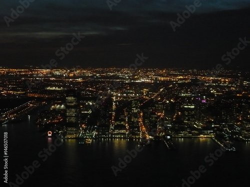 New York skyline at night