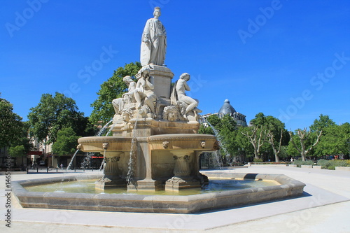 Fontaine Pradier à Nimes, France