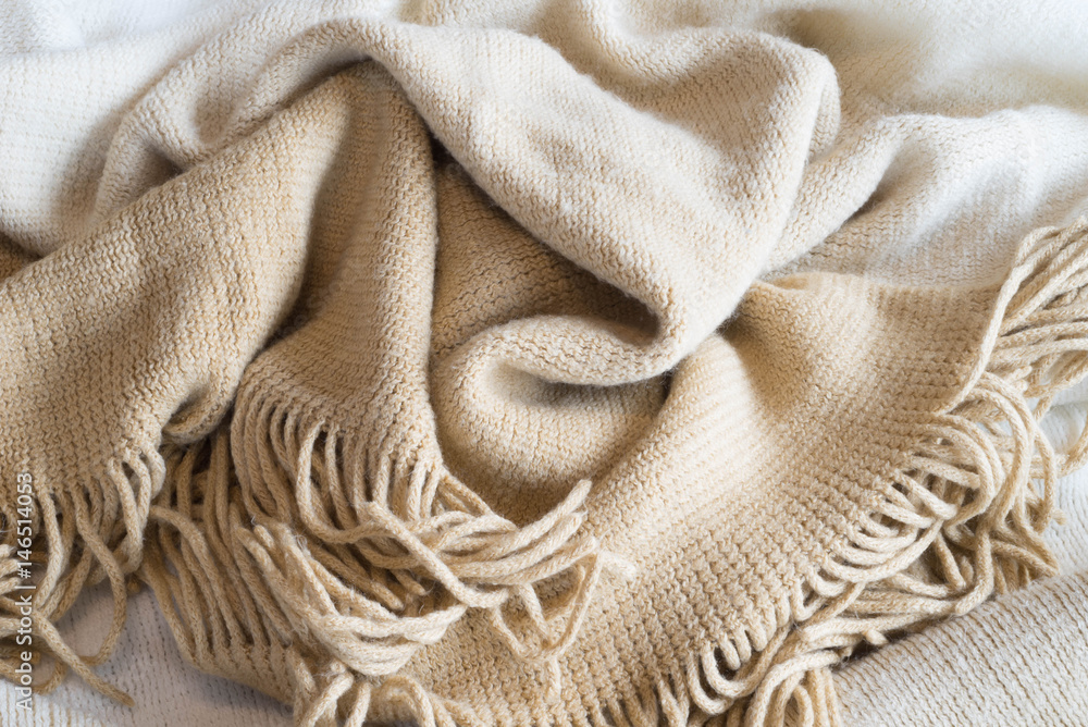 Soft Neutral Fabric Blanket Pile Background Stock Photo | Adobe Stock