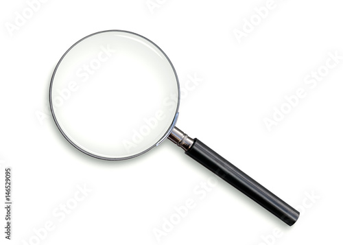 Magnifying glass in a metal frame