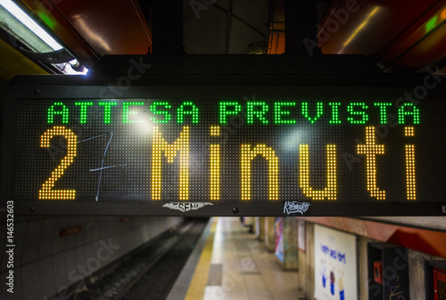 Photography Waiting in Pontelungo metro station, Rome