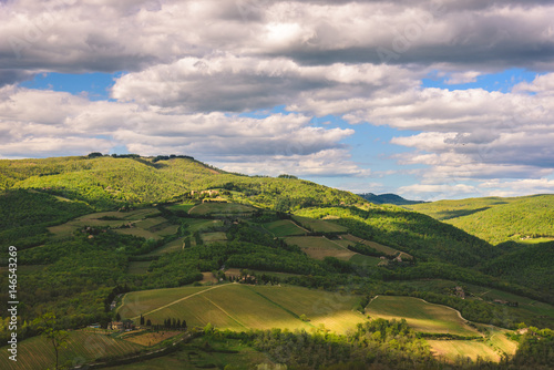 View of the countryside near the famous town of Radda in Chianti, Tuscany, Italy