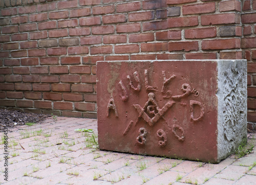 Old Masonic Cornerstone