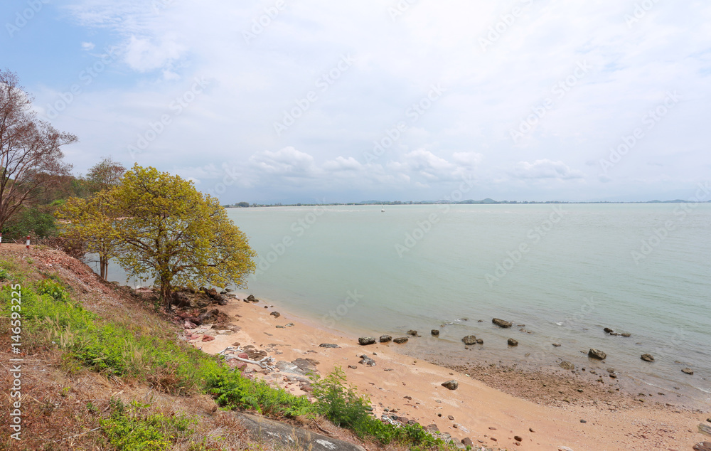 Coast in Thailand tourist attraction of Laem Sing Landmark. Coast in Thailand tourist attraction of Laem Sing Landmark.