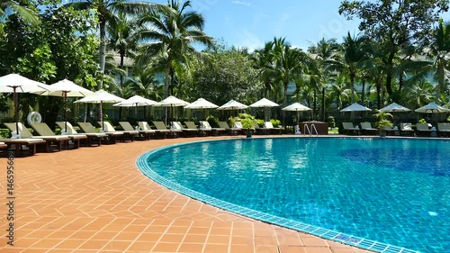 Wallpaper Mural Outdoor swimming pool in hotel resort
 Torontodigital.ca