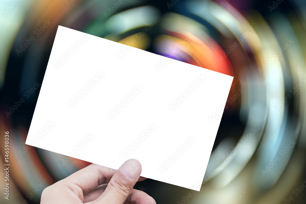 Obraz premium White Photo in hand white abstract background.